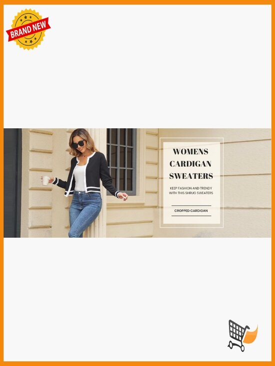 Lightweight Cropped Cardigan Sweater Long Sleeve Button Down Shrug - Picture 7 of 7